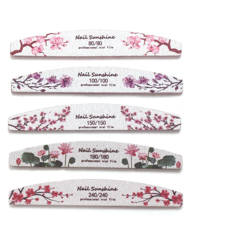Sand Flower Nail File Set for Manicure and Nail Polishing - Multiple Colors