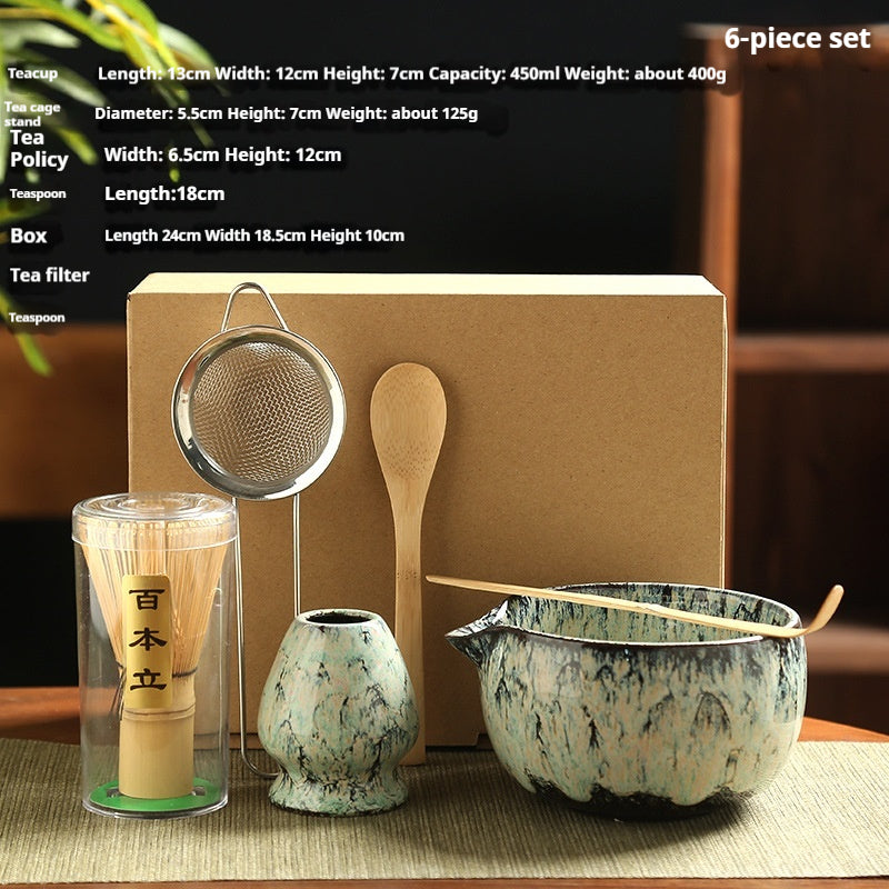 Japanese Matcha Tea Set with Brush Tool Gift Box - Multiple Colors