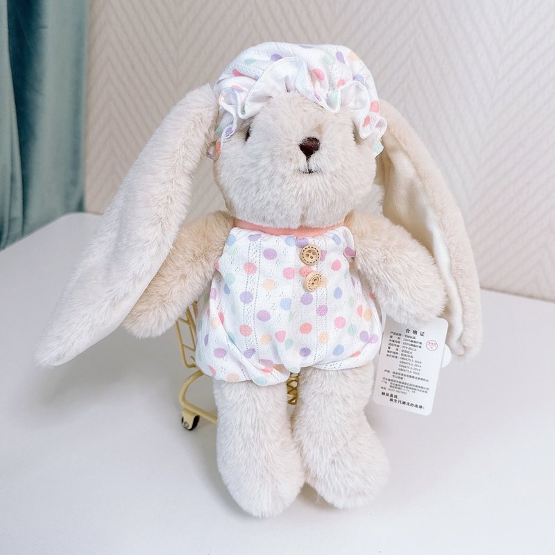 Hand Embroidered Name Plush Bunny Toy - Machine Embroidery Baby Gift