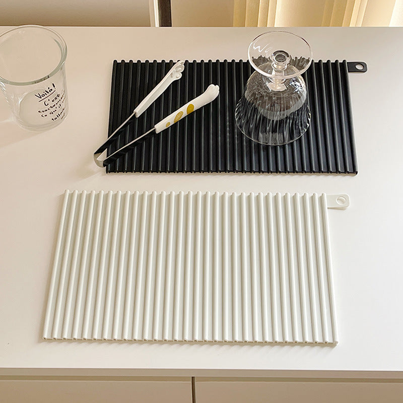 Silicone Draining Pad Heat Insulation Non-Slip Cushion for Dinnerware