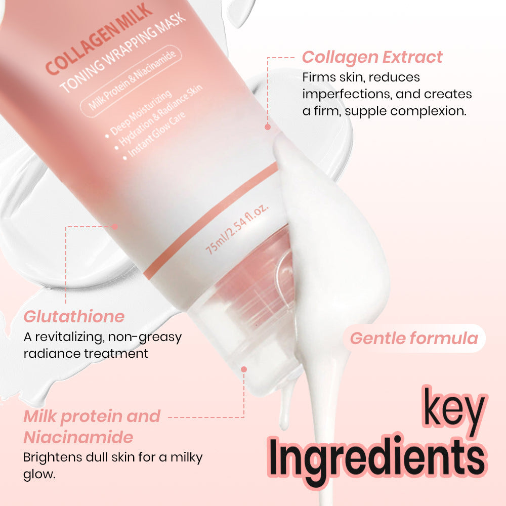 Milk Peel-Off Facial Mask with Collagen and Microneedle - Skin Care Tool