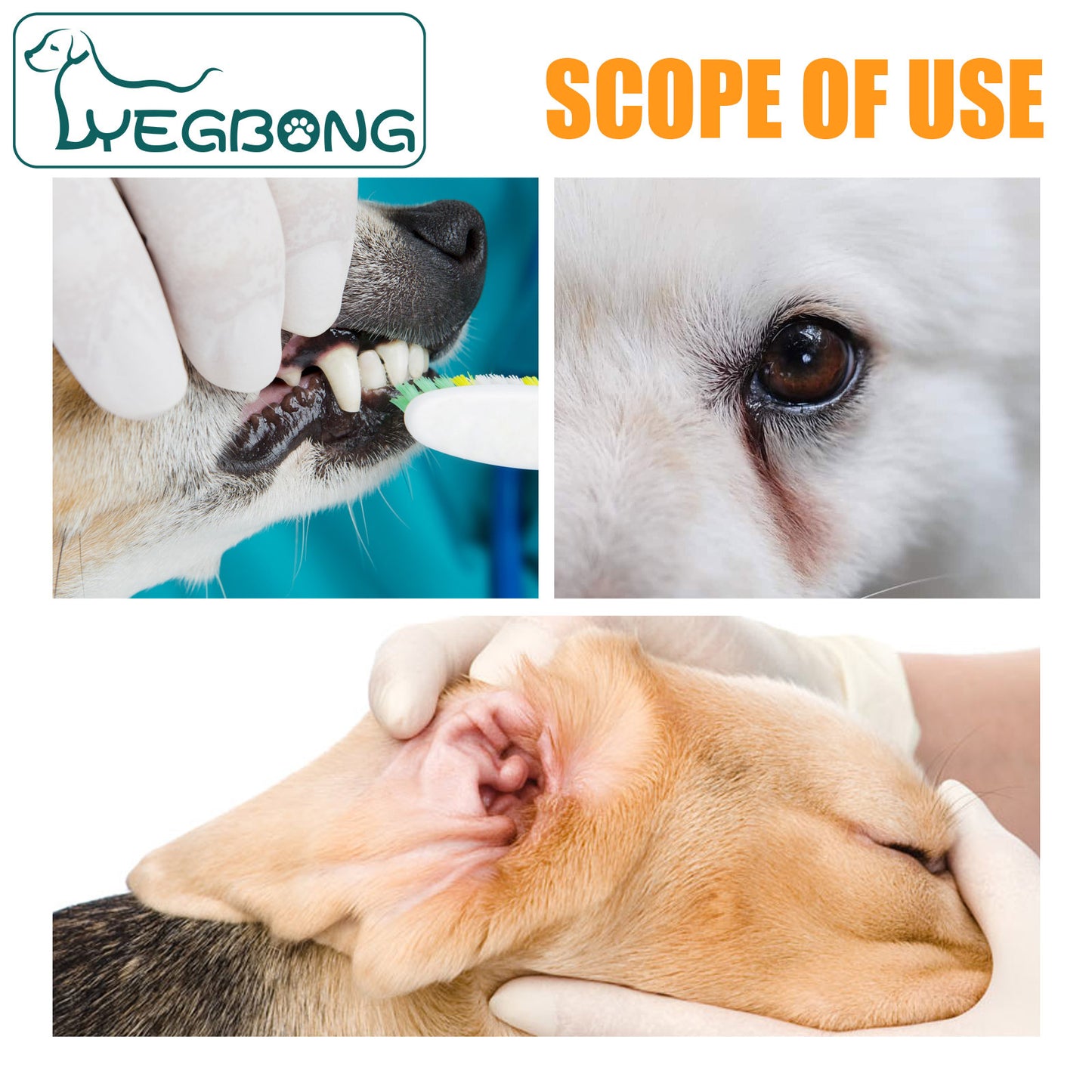 Pet Dental & Ear Cleaning Wipes Set - Dog & Cat Oral Hygiene, Tear Stain & Ear Care