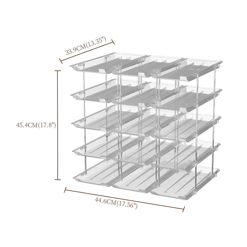 Household Transparent Multi-layer Stackable Can Storage Rack