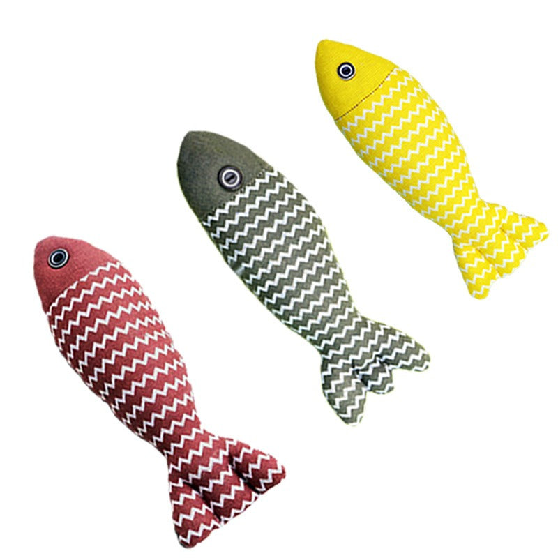 Pet Mint Fish Toy - Random Color Cat Toy for All Ages