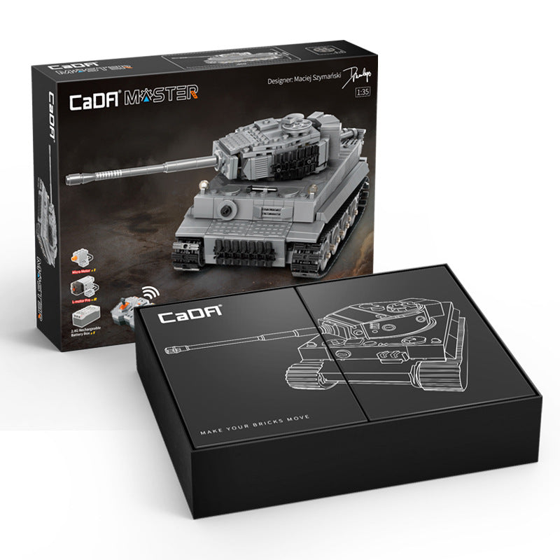WWII Tiger Tank Building Kit - Military Machinery Model with Remote Control