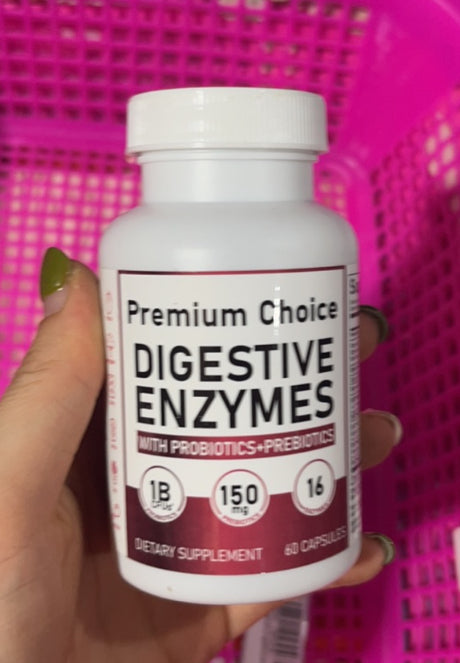 Digestive Enzymes with Probiotics & Prebiotics - 60 Capsules