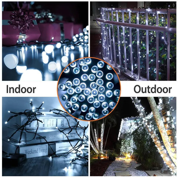Solar String Lights 12M 100 LEDs Multicolor Fairy Light with 8 Modes Waterproof