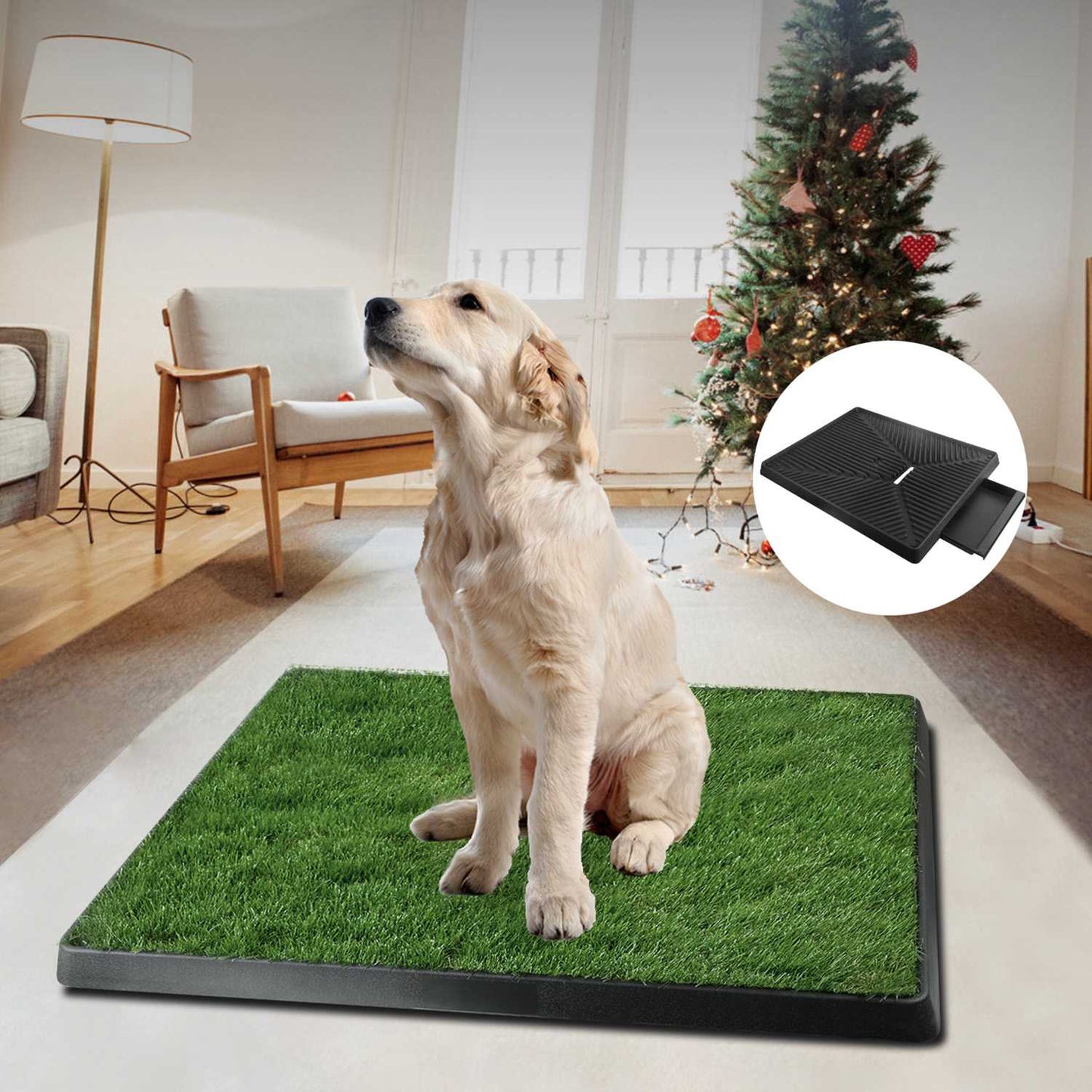 Artificial Grass Dog Potty Pad for Indoor & Outdoor Training - Small & Medium Pets