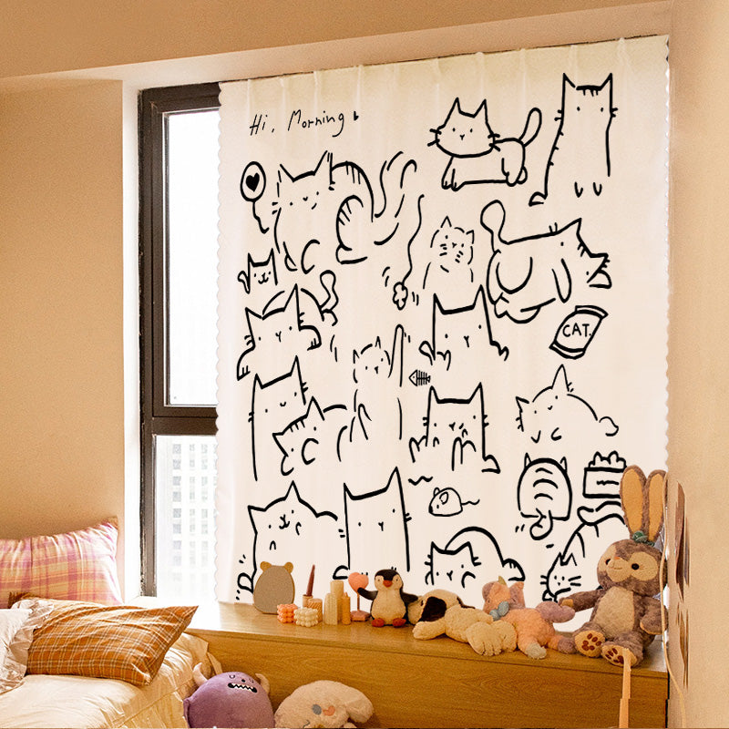 Self-Adhesive Sunshade Curtain for Bedroom, All Sizes & Colors