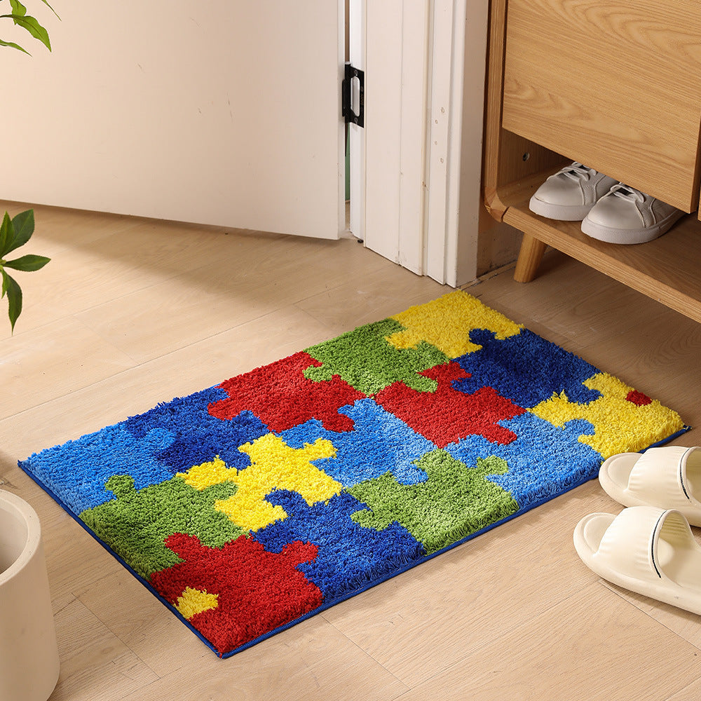 Water-Absorbing Non-Slip Bathroom and Bedroom Mat - Easy Handle, Stain Resistant