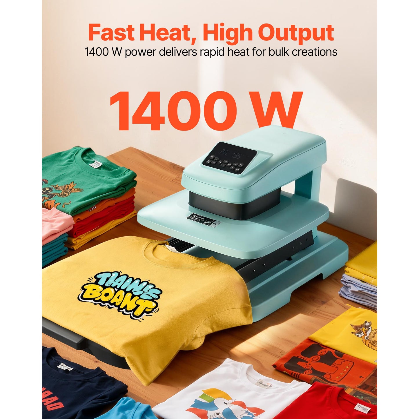 15x15 Inch Auto Heat Press Machine for T-Shirts & Sublimation Projects