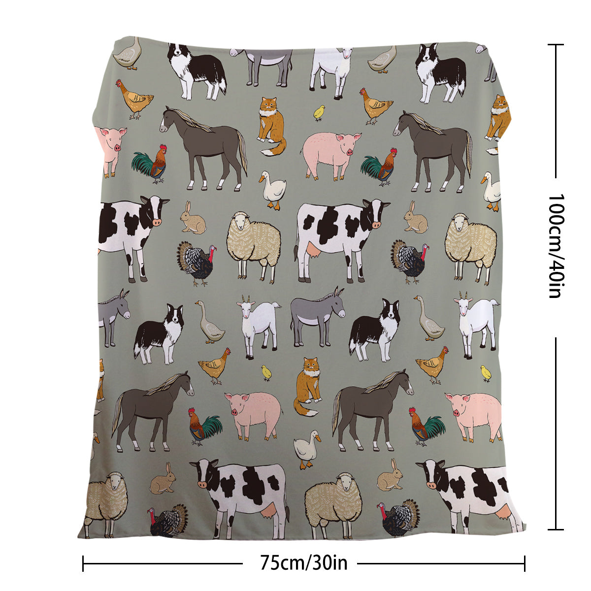 Soft Animal Print Blanket - Durable Flannel Velvet, Multiple Sizes
