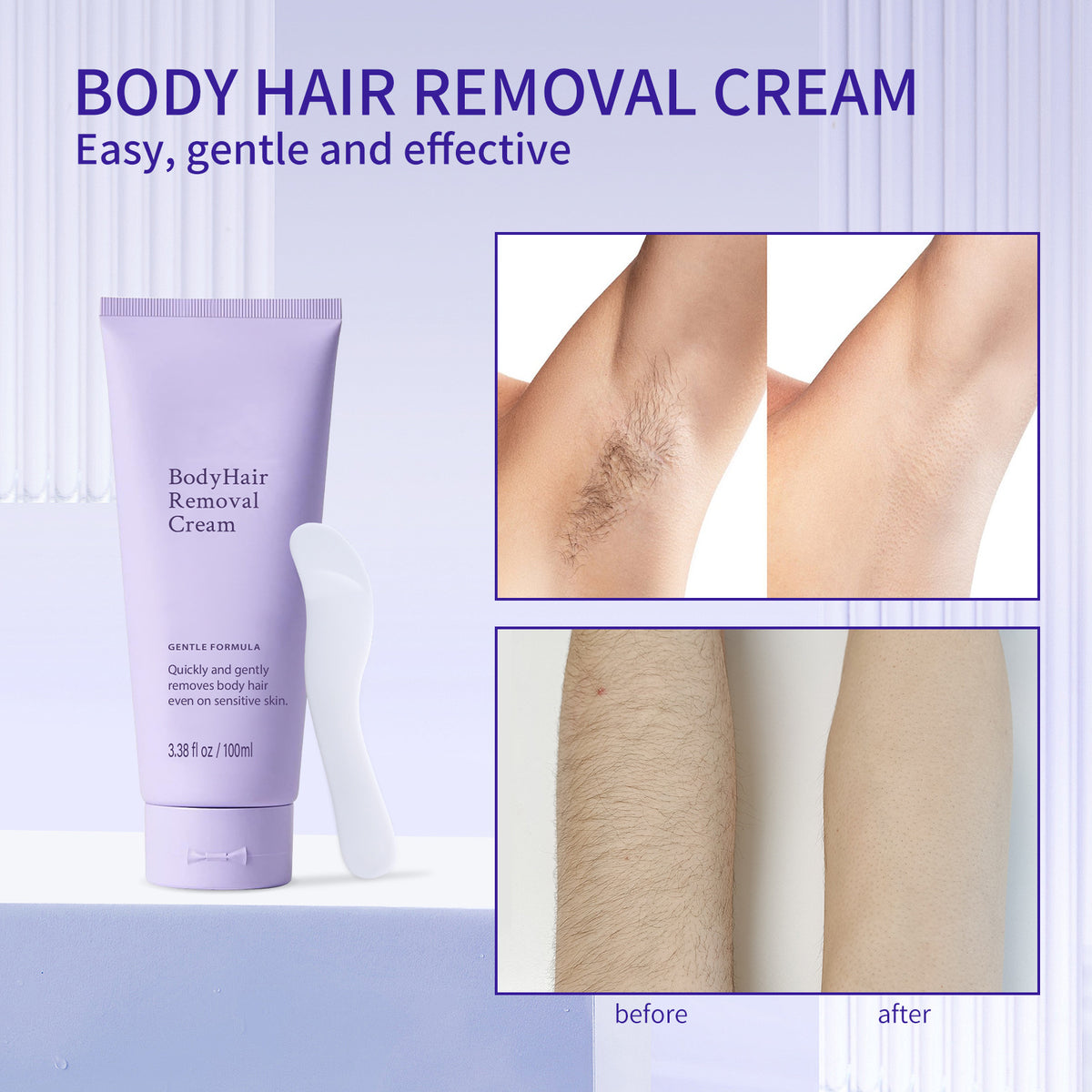 Depilatory Cream 100ml Men's And Women's Body Available Mild