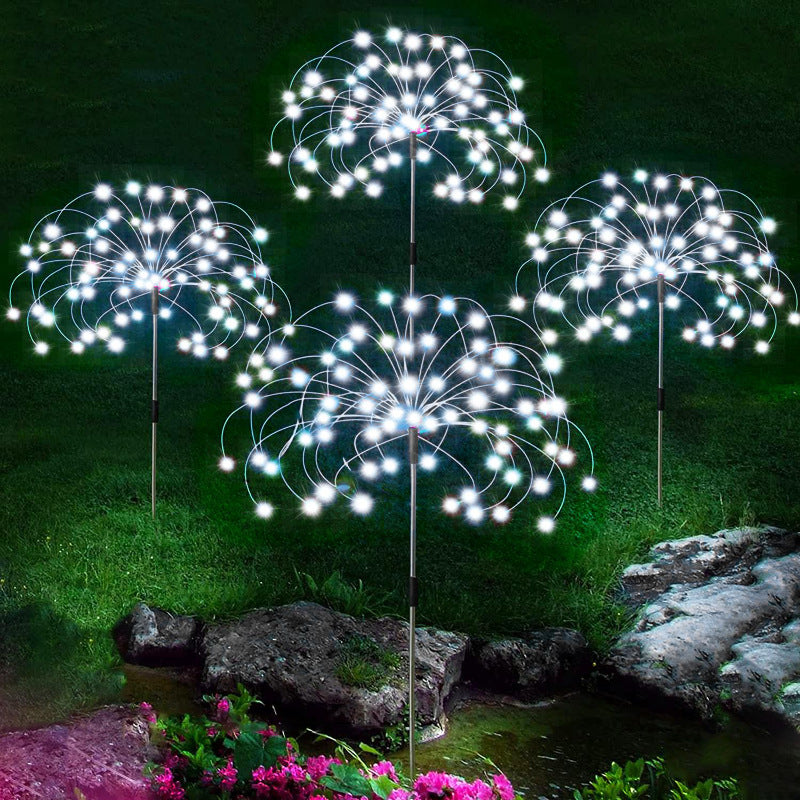 Outdoor Solar Fireworks Lamp for Garden & Courtyard Decorative Lighting