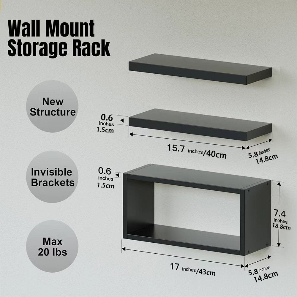 Multi-functional Wall-mounted Bathroom Shelf - Wooden, 3-Layer Storage Organizer