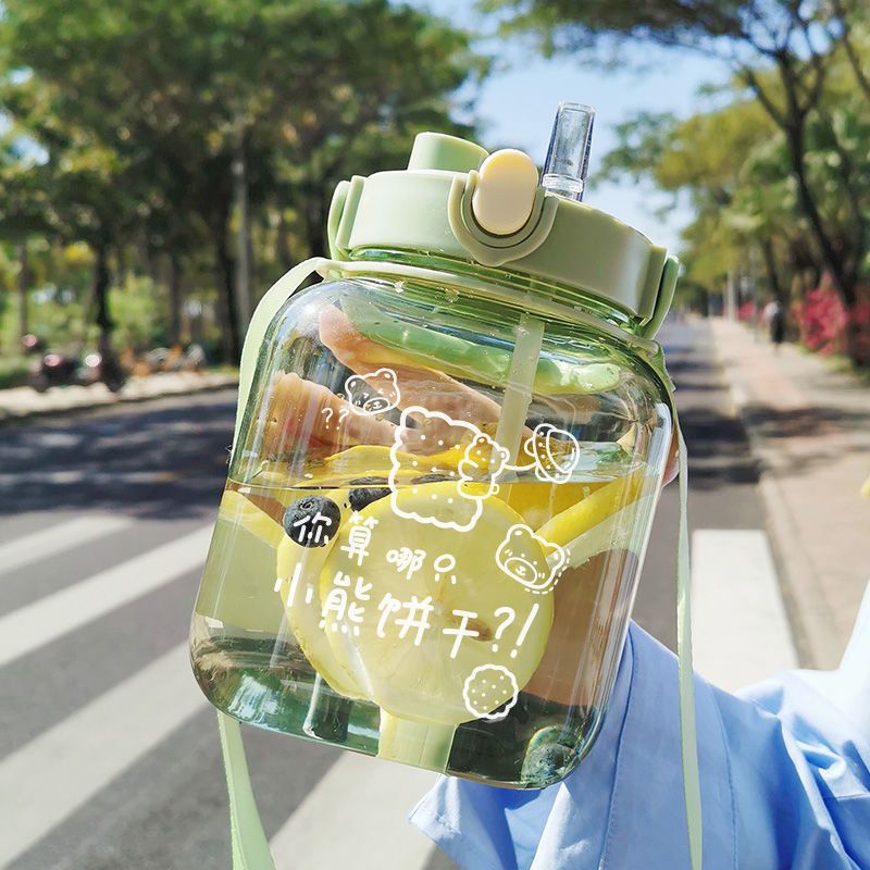 Double Drinking Mug with Straw - Men’s & Women’s Fashionable Plastic Drinkware