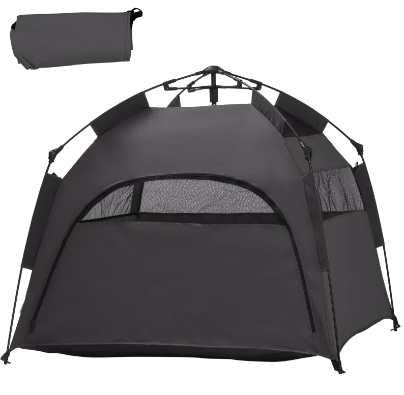 Portable Dog Tent with Carry Bag for Large Dogs, Sunshade & Ventilation