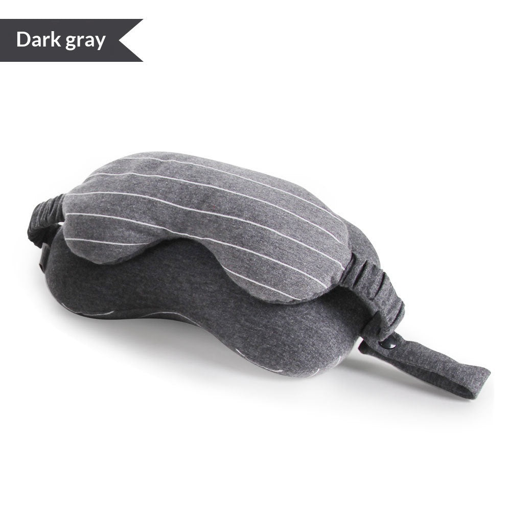 Foam Particle Nap Pillow & Eye Mask Set for Travel & Office Comfort