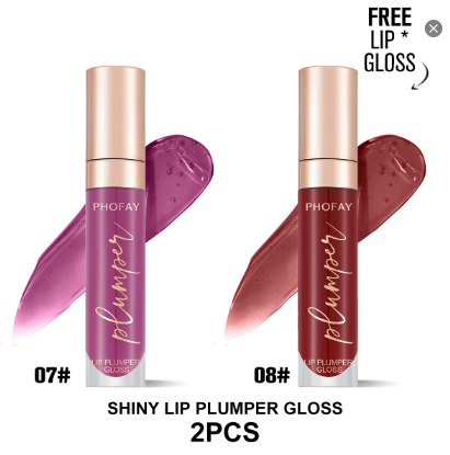 Shiny Lip Plumper Gloss - Hydrating High-Shine Volumizing Lip Makeup