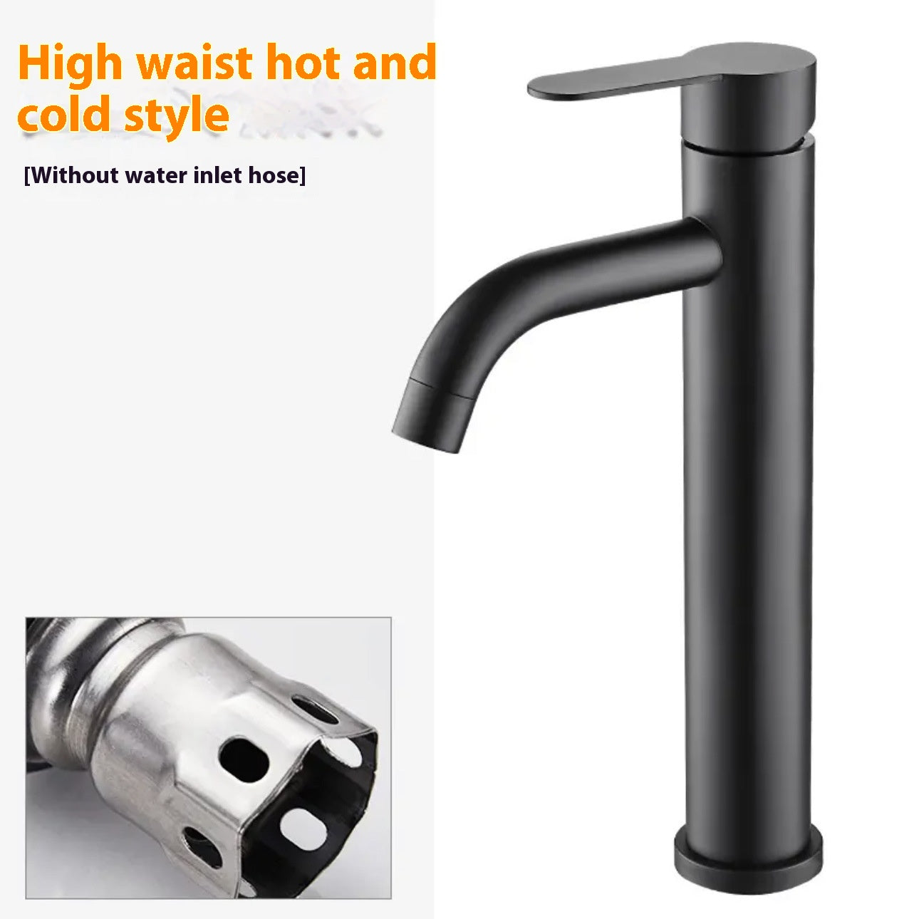 Stainless Steel Bathroom Basin Faucet Hot and Cold Water Mixer