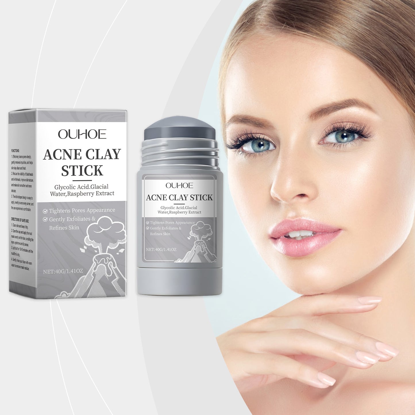 Pore Cleaning Mud Mask Stick - Moisturizing & Brightening Facial Treatment