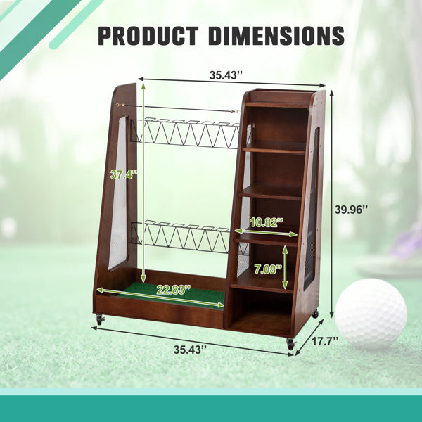 Brown Golf Bag Organizer - Durable Sports Accessory