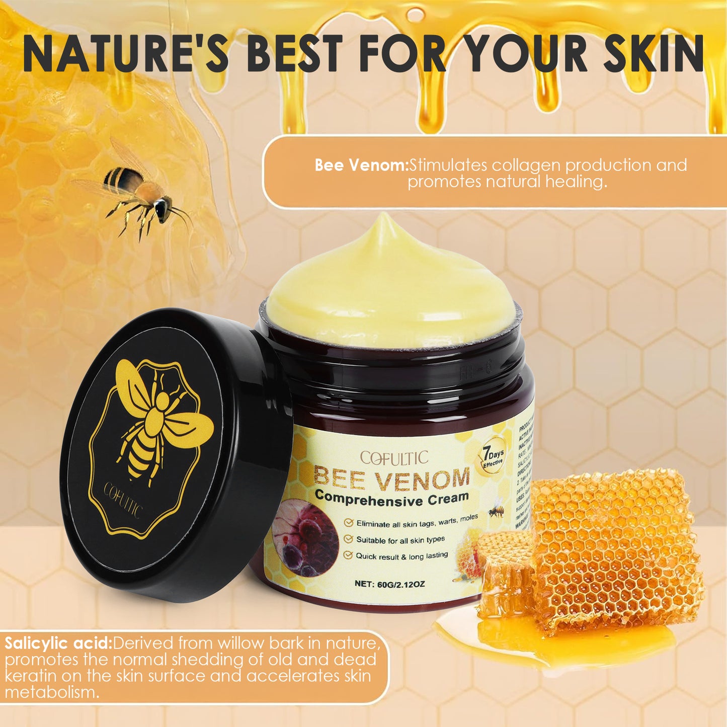 Bee Venom Anti-Aging Face Mask - Hydrating & Firming Skin Care Cream