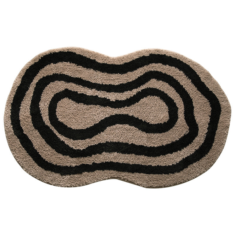 Abnormal Tufted Carpet Door Mat for Bedroom and Study - Set of 2, Geometric & Lines