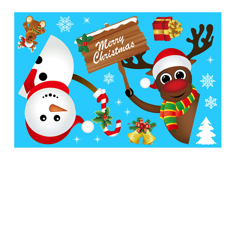 Christmas Wall Stickers Snowflakes Decoration PVC Waterproof Decals