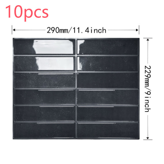 Waterproof 3D Self-Adhesive Wall Sticker for Kitchen Bathroom - High Temp Resistant