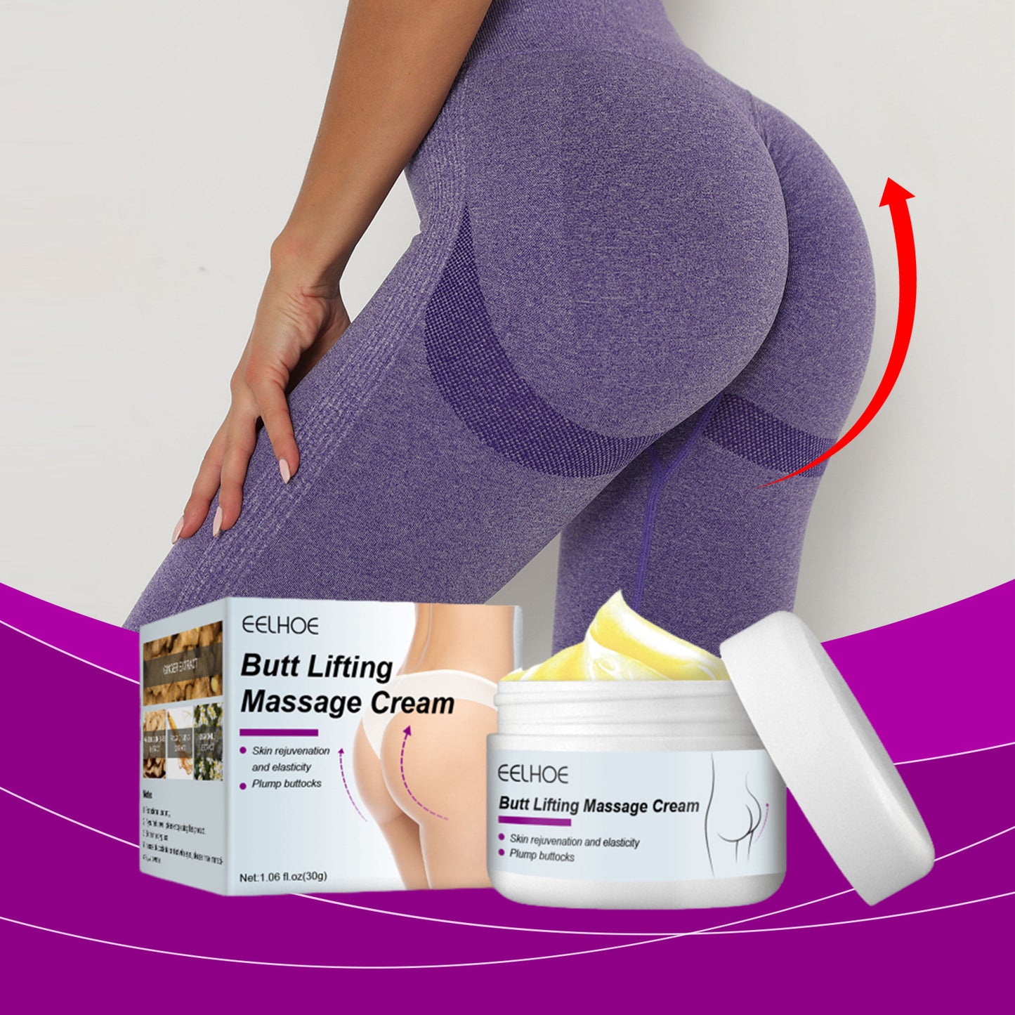 Buttock Lifting & Firming Massage Cream - Herbal Contouring Treatment