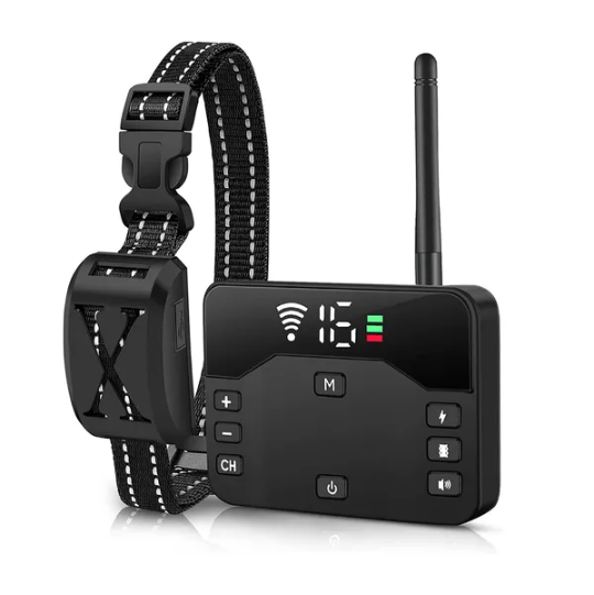 Wireless Electric Dog Fence and Training Collar System - Black