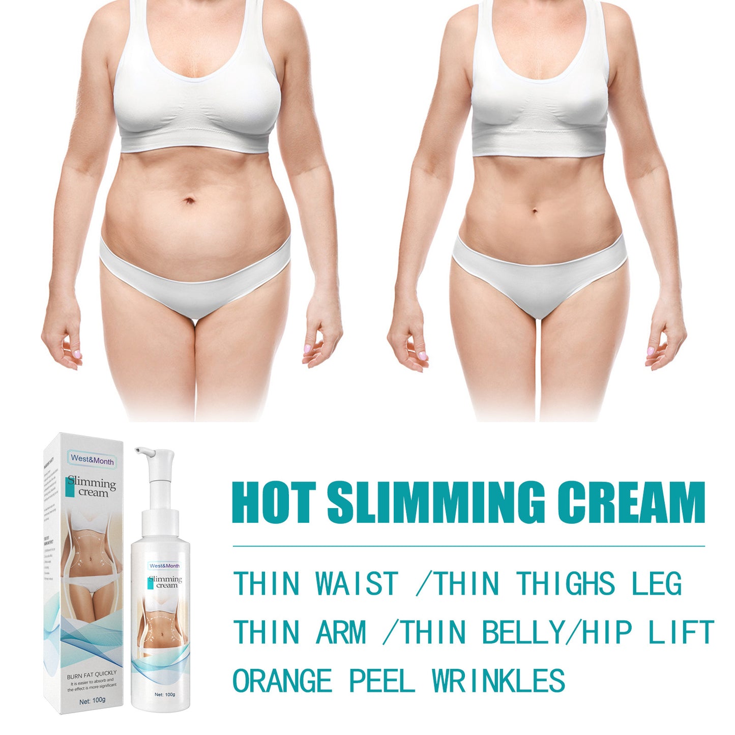 Firming Body Shaping Cream - Moisturizing Massage Cream for Thighs & Waist