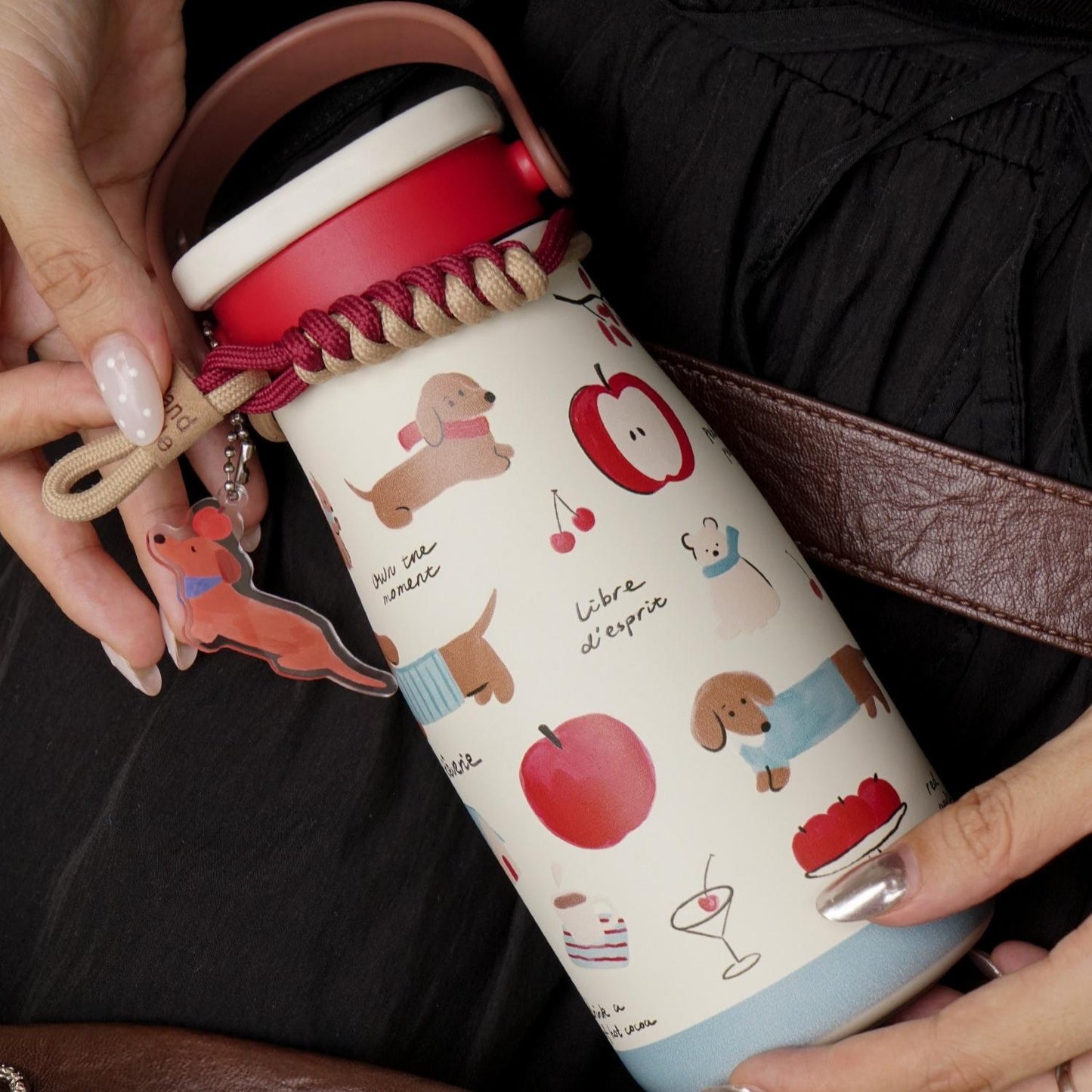 Large Capacity Ceramic-Lined Thermal Mug for Hot Cold Drinks - 600ml & 500ml Options