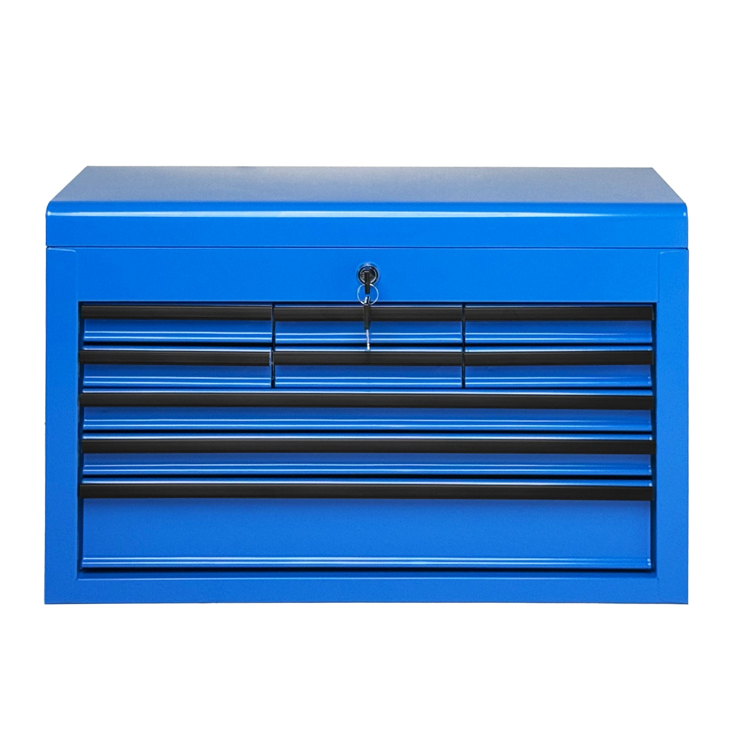 Heavy Duty Metal Tool Box 24-Inch with 9 Drawers and Locking Mechanism - Blue