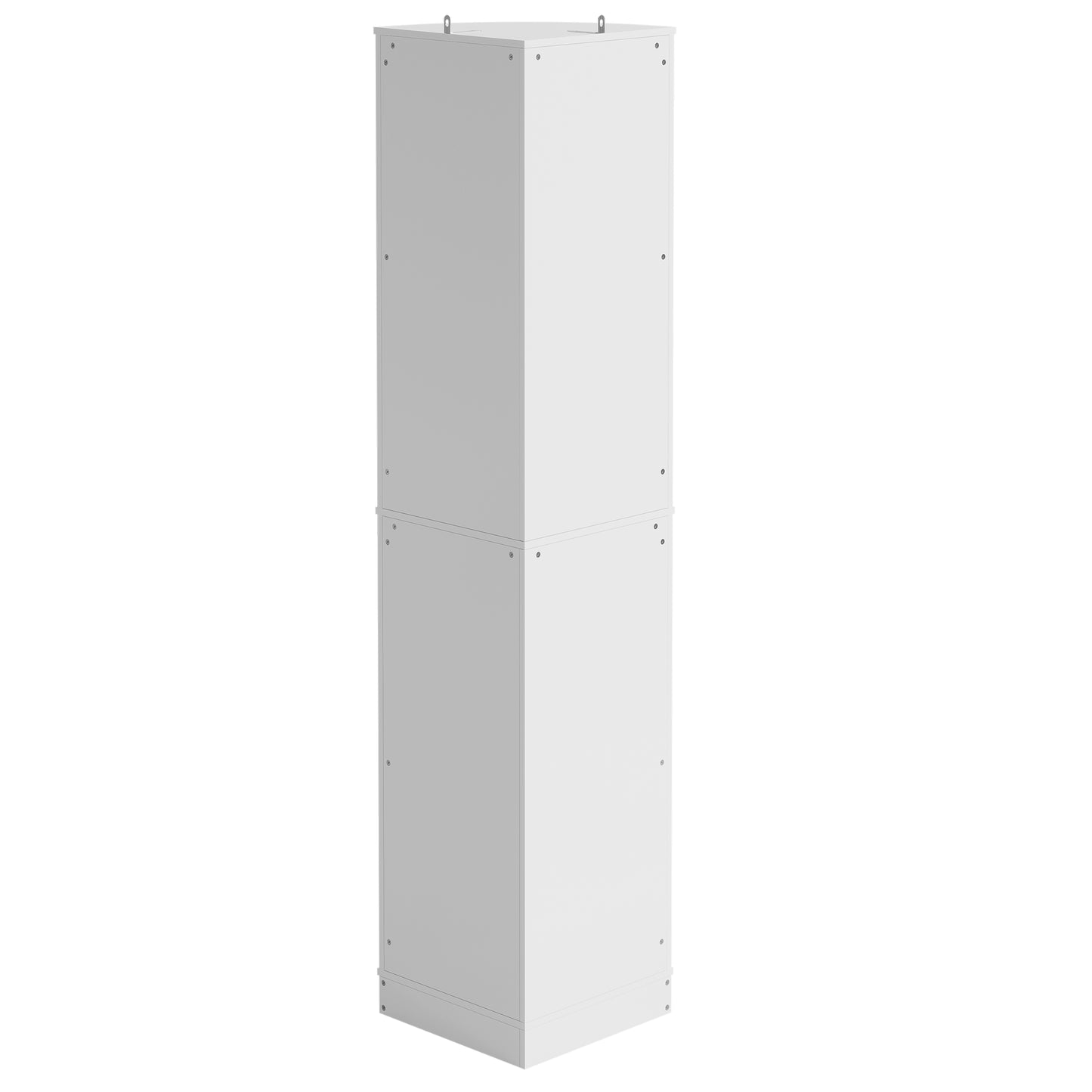 67" Tall Corner Cabinet with 2 Doors and Adjustable Shelves - White