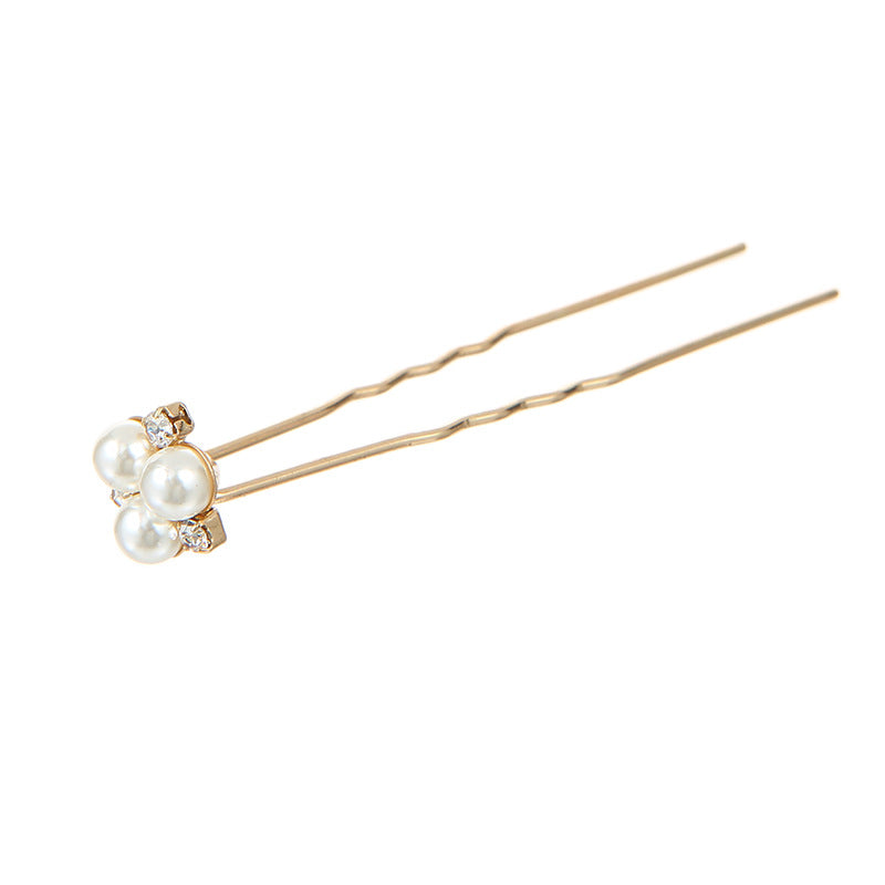 Elegant Handmade Pearl Crystal Hairpin for Bridal & Formal Hairstyles