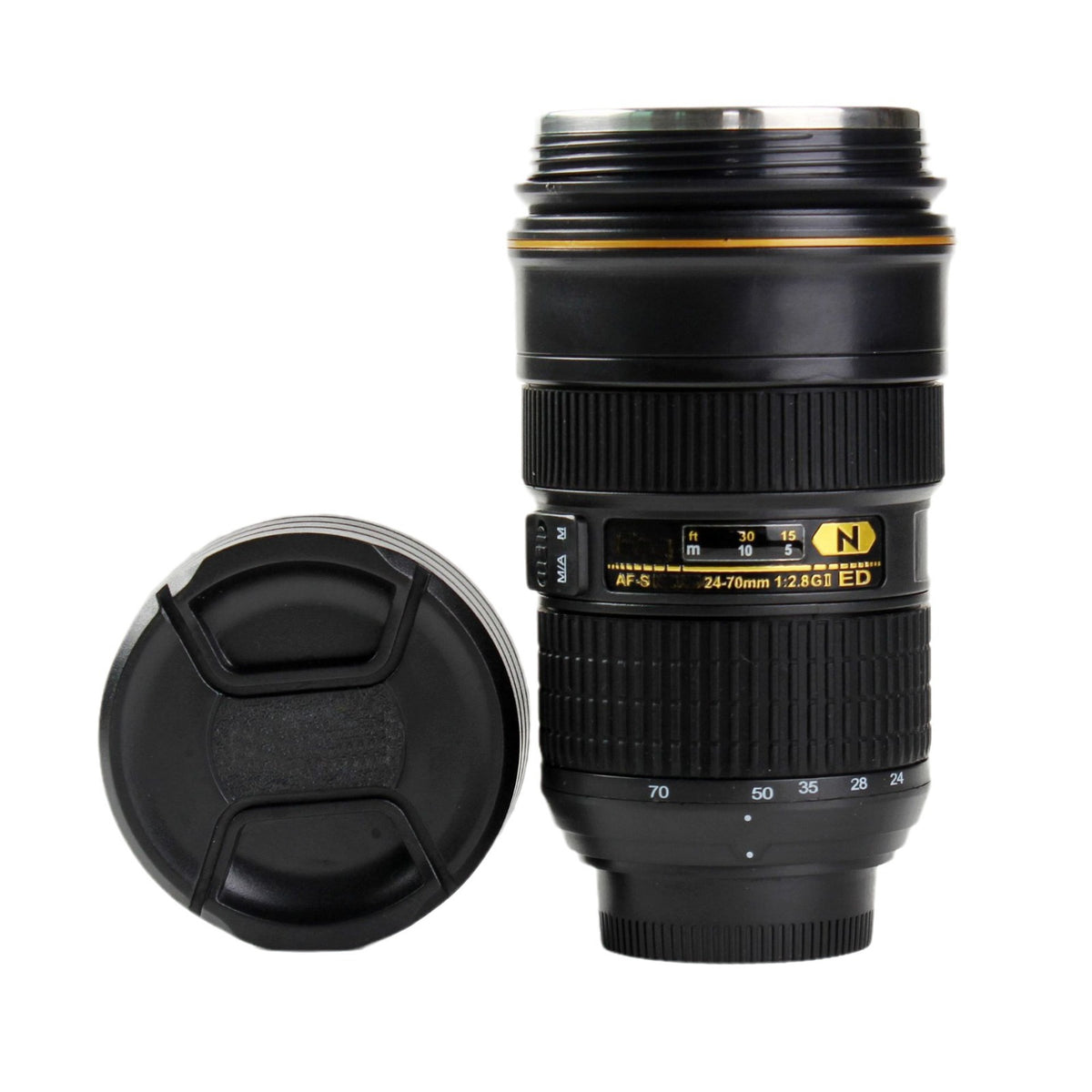 Creative 300ml Double-Layer Water Bottle with Lens Design - Universal Use