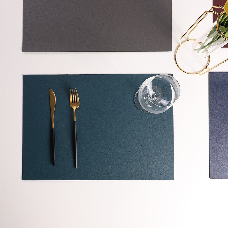 Waterproof Leather Placemat Set - Heat Insulation, Anti-Slip & Anti-Scald