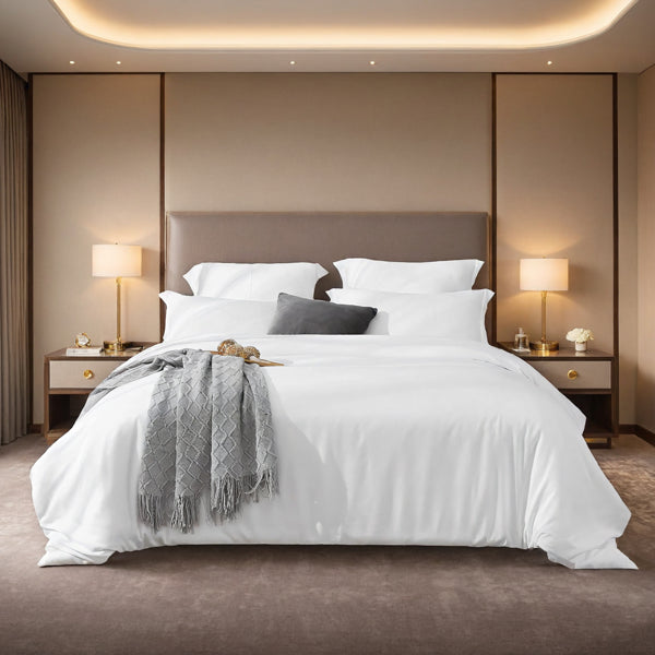 2-Pack White & Pink 3-Piece Bedding Set - Duvet Cover & Pillowcases