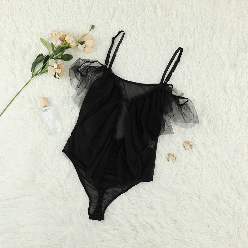 Women's Lace Tulle Jumpsuit Underwear Seductive Lingerie