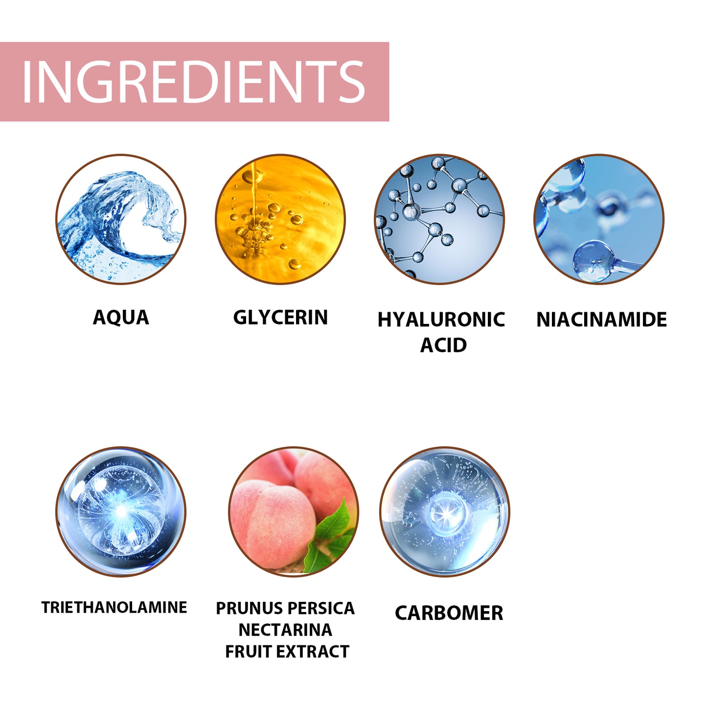 Nicotinamide Hydrating Facial Serum with Hyaluronic Acid - 30ml