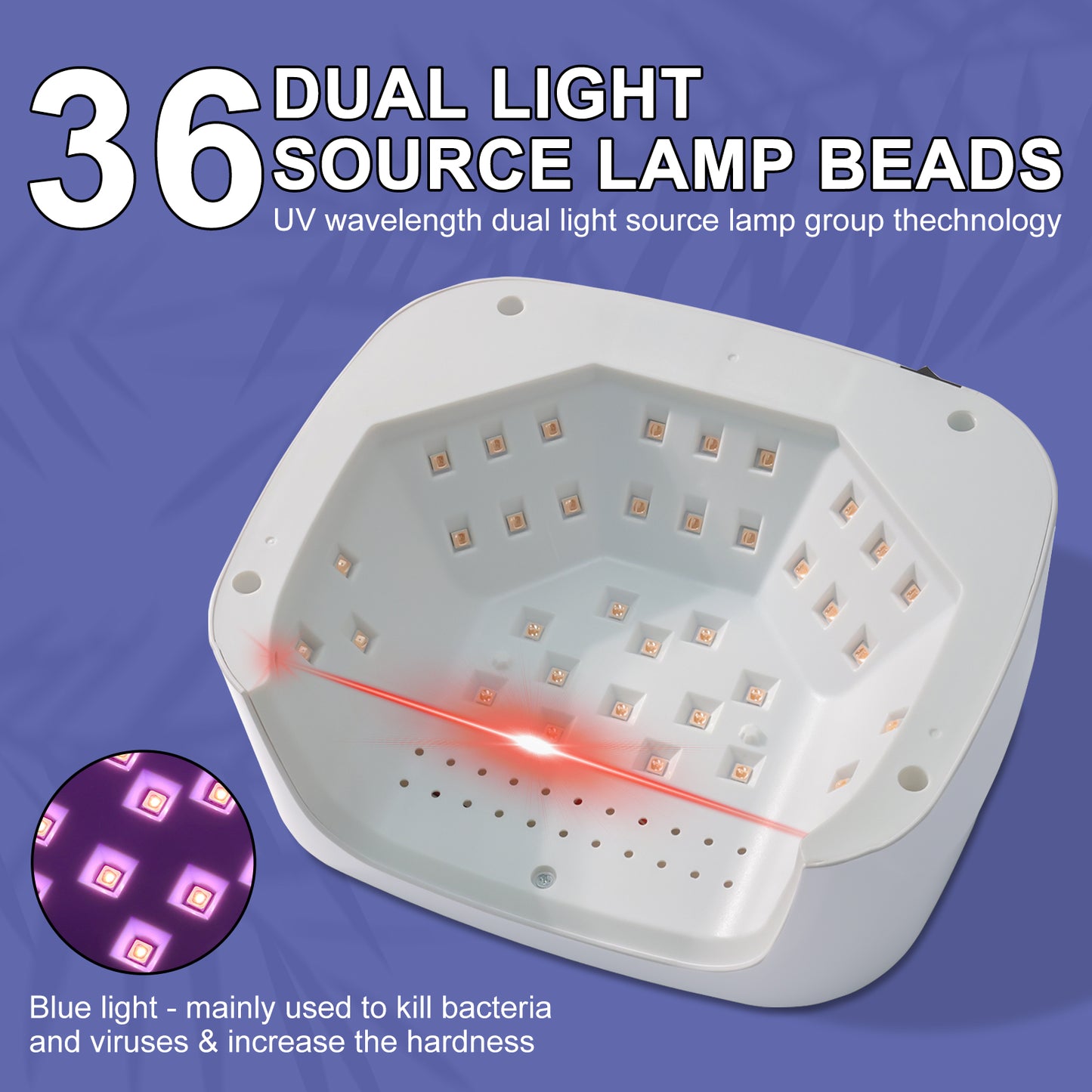 Professional Cordless UV LED Nail Lamp - Rechargeable Gel Nail Dryer