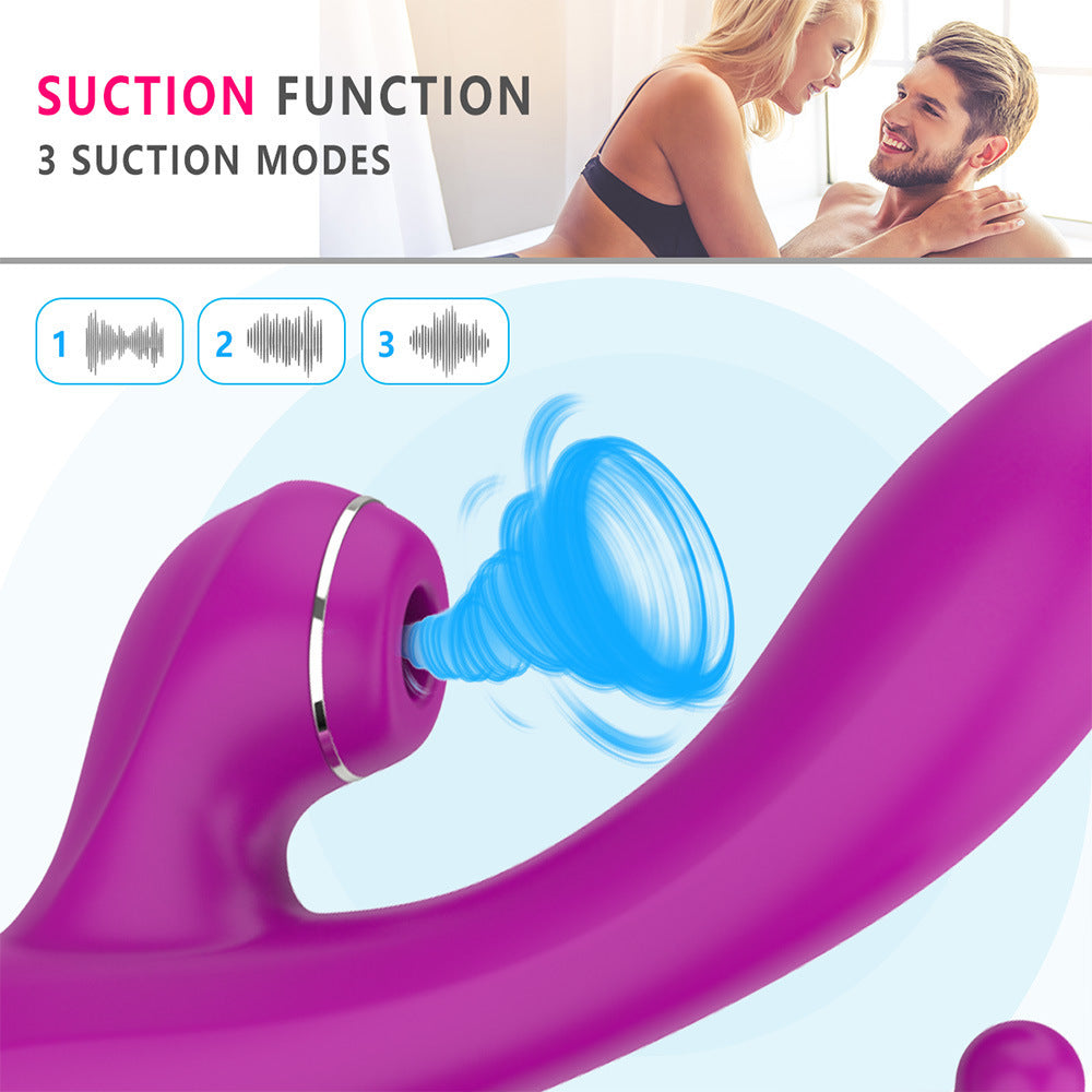 Multi-frequency Vibration Sucking Device for Women - Rechargeable Silicone Massager
