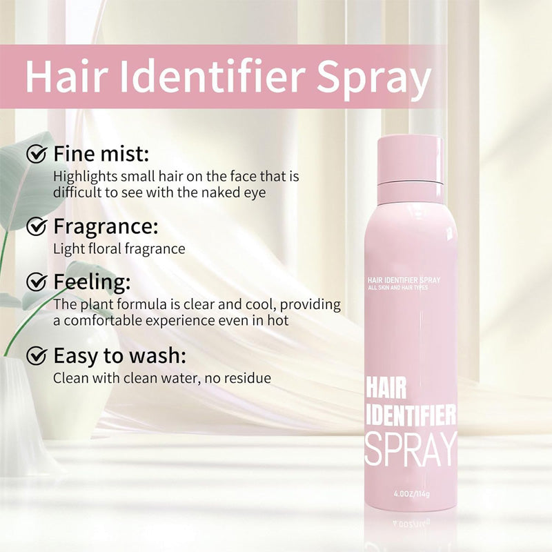 Hair Identifier Spray for Face Shaving with 4 Precision Eyebrow Trimmers