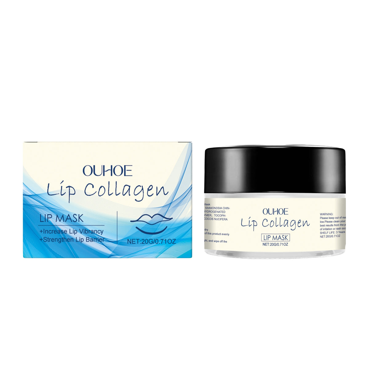Lip Mask with Hyaluronic Acid and Jojoba Oil - 20g Night Repair