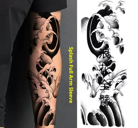 Waterproof Arm Tattoo Stickers for Men Women - Long-lasting Flower Designs