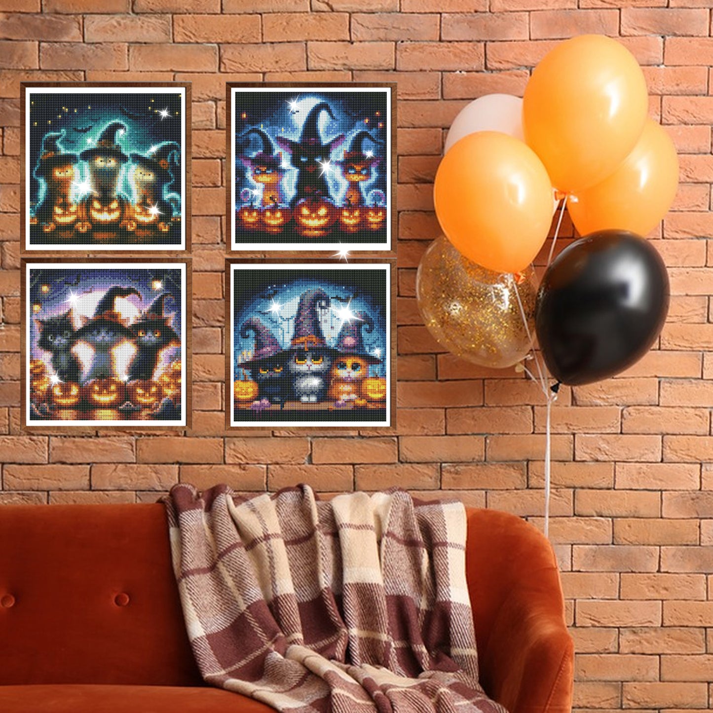 Halloween Diamond Painting Kit - 4 Pack