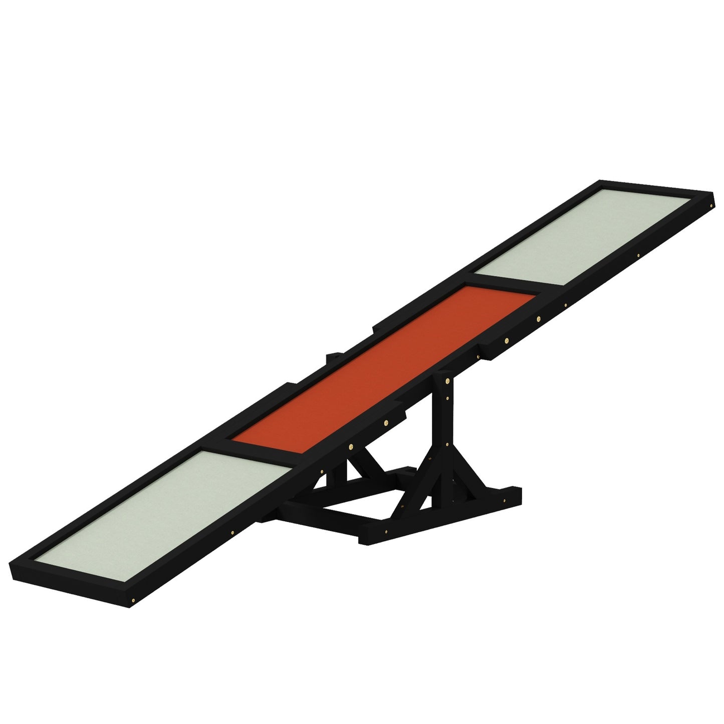 Dog Agility Seesaw for Training & Exercise - Wooden Balance Toy, Black