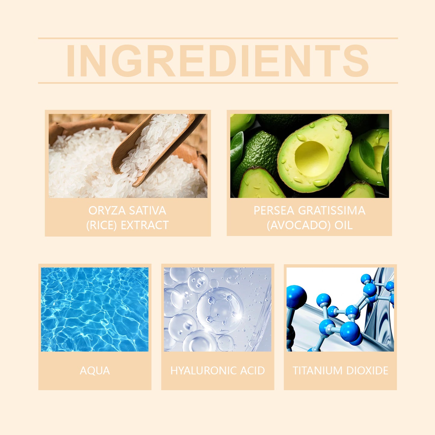 Gentle Facial Sunscreen & Moisturizing Cream - Rice Extract & Avocado Oil
